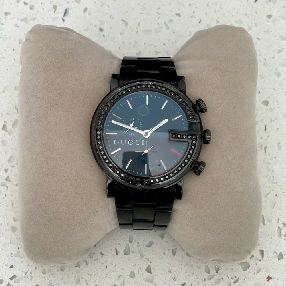Men’s Black Gucci Diamond Watch